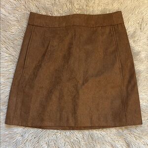 Brown Suede Mini Skirt 🤎